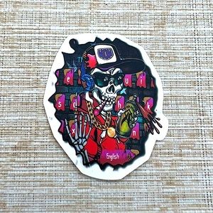 Skeleton Gross Grunge Horror Funky Single Decor Art Sticker